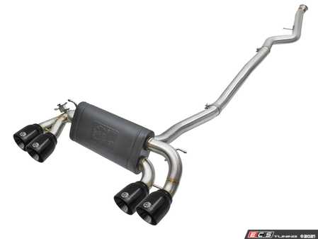 ES#4441776 - 49-36330-1B - MACH Force-Xp Stainless Cat-Back Exhaust System - Black Tips - Upgraged your exhaust for an aggressive sound and greater power! up to +22 HP and +18lbs TQ - AFE - BMW