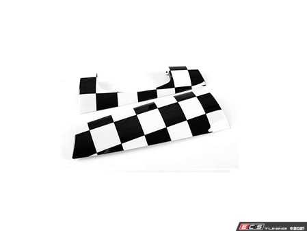 ES#4442370 - 51459288091CH - Checkered Dash Trim Covers - Set - Upgrade your dash and improve the interior - ECS - MINI