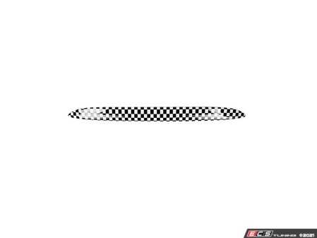 ES#4442405 - 51137167530CH - Trunk Lid Grip - Checkered Cover  - Located above the license plate on the trunk - ECS - MINI