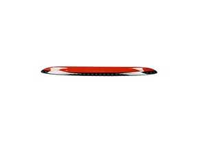 ES#4442415 - 51137167530JCW - Trunk Lid Grip - JCW Red Cover - Located above the license plate on the trunk - ECS - MINI