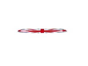 ES#4442425 - 51137167530UJ - Trunk Lid Grip - Red/Blue Union Jack Cover - Located above the license plate on the trunk - ECS - MINI