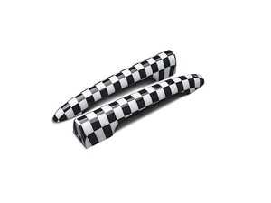 ES#4445764 - 51247228923CH - Door Handle Split Door - Checkered Cover Set - Add on some design trim to your factory door handles - ECS - MINI