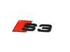 ES#4413890 - 8Y0071804 - S3 Rear Trunk Emblem - Black - Black / Red stick on emblem - Genuine Volkswagen Audi - Audi