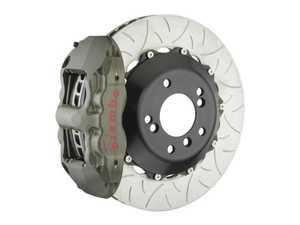 ES#4447211 - 4K2.8013A - Rear Brembo Race Big Brake Kit - 345x28mm - Upgrade to 2 piece rotors (multi-slotted), 4 piston calipers (black), & high performance Brembo pads - Brembo - BMW