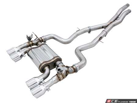 ES#4615919 - 3025-43074PDK - AWE SwitchPath Catback Exhaust - Chrome Silver Or Diamond Black Tips - Free up power and unleash your BMW's naturally aggressive S55 exhaust tone! - AWE - BMW