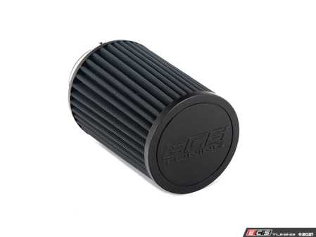 ES#3697632 - 003675ECS02-02 - Black Synthetic "Dry" Air Filter Element (3.0") - High flow, reusable air filter. Used as a replacement filter to an ECS intake system or for your custom intake project. 5" Base OD / 7" Filter Height / 4.5" Top OD - ECS - Audi BMW Volkswagen