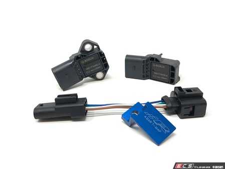 ES#4447353 - 601-0001 - EA888.3 4 Bar Map Sensor Kit - Blue - Plug and play solution to exceed 29psi with the EA888.3 engine. - Precision Raceworks - Volkswagen