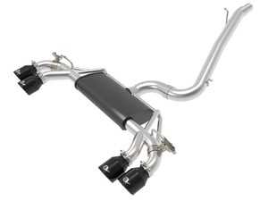 ES#4460606 - 49-36430-B - MACH Force-Xp 3" Cat-Back Exhaust System - Black Tips - Constructed from TIG-welded and mandrel-bent brushed finished 304 stainless steel - AFE - Volkswagen