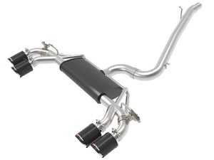 ES#4460605 - 49-36430-C - MACH Force-Xp 3" Cat-Back Exhaust System - Carbon Fiber Tips - Constructed from TIG-welded and mandrel-bent brushed finished 304 stainless steel - AFE - Volkswagen