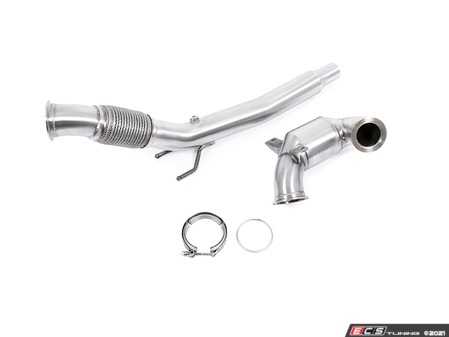 ES#4461137 - UH035-EXA - 3-inch Downpipe With High Flow Catalytic Converter - Featuring 3-inch T304 Stainless Steel Mandrel Bent Tubing - Unitronic - Volkswagen