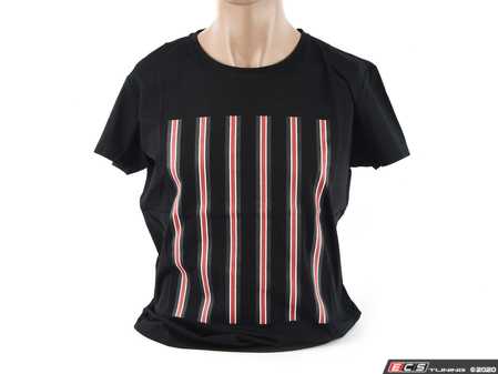 ES#3442665 - 80142454501 - MINI JCW Womens STRIPES T-SHIRT BLACK / XL - Show your JCW style with this shirt - Genuine MINI - MINI