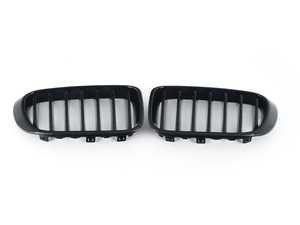 ES#3426664 - BM-0171-GB - Single Slat Blackout Grille Set - Gloss Black - Add style and individuality to your BMW in minutes! - ECS - BMW