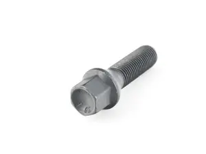 Black 60 Degree Conical Seat Wheel Bolt - 14x1.5x38mm - Priced Each