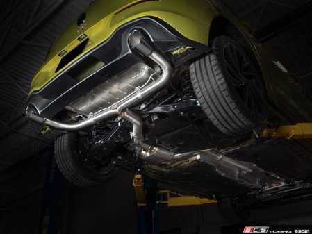 ES#4465026 - 014757LA01 -  MK8 GTI 3.0" Catback Exhaust System - Choose between Valved or Non-Valved muffler configurations along with your choice of exhaust tips - ECS - Volkswagen