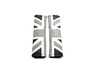 ES#4465437 - IP218 - Union Jack  Gray Jack Seat Belt Strap Covers - Pair - Slides on the standard seat belts and provides cushion - ECS - MINI