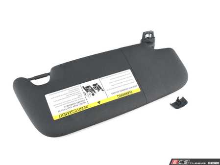 ES#2745239 - 51167382109 - Sun Visor With Label - Schwarz - Left  - Attaches to the headliner and blocks the sun - Genuine MINI - MINI