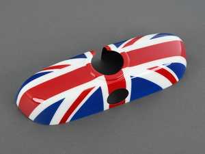 ES#2714975 - 51162353709 - Union Jack Cover Rearview Mirror - Attaches to the back of the center mirror : alarm system. - Genuine MINI - MINI
