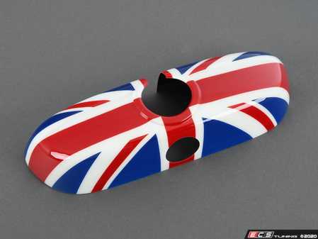 ES#2714975 - 51162353709 - Union Jack Cover Rearview Mirror - Attaches to the back of the center mirror : alarm system. - Genuine MINI - MINI