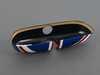 ES#2714975 - 51162353709 - Union Jack Cover Rearview Mirror - Attaches to the back of the center mirror : alarm system. - Genuine MINI - MINI