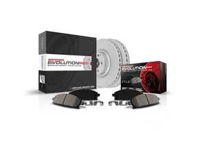 ES#3988941 - CRK4625 - Power Stop Z23 Evolution Sport Coated Rear Brake Kit (302x12) - A premium rear axle upgrade package featuring high-carbon smooth Geomet coated performance rotors and low-dust carbon-fiber ceramic pads. - Power Stop - Audi