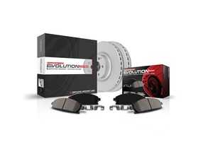 ES#3988933 - CRK4567 - Power Stop Z23 Evolution Sport Coated Rear Brake Kit (330x20) - A premium rear axle upgrade package featuring high-carbon smooth Geomet coated vented performance rotors and low-dust carbon-fiber ceramic pads. - Power Stop - Audi