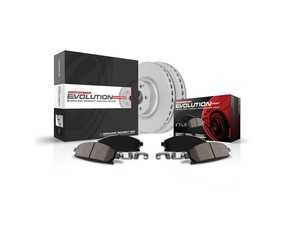 ES#3988820 - CRK2259 - Power Stop Z23 Evolution Sport Coated Front Brake Kit (312mm) - A complete front-wheel daily-driver upgrade featuring high-carbon smooth Geomet coated rotors and low-dust carbon-fiber ceramic pads. - Power Stop - Audi Volkswagen