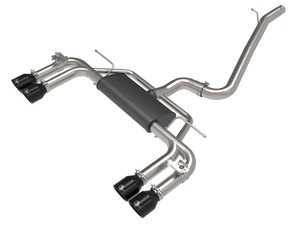 ES#4471771 - 49-36442-B - MACH Force-Xp Stainless Steel Cat-Back Exhaust System W/ Black Tips - This system produces a deep sound unleashing all available horsepower and torque. - AFE - Audi