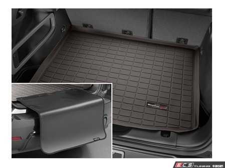 ES#3459699 - 43737SK - Rear Trunk Liner With Bumper Protector - Cocoa - The best protection for your trunk and bumper in any situation - WeatherTech - Audi