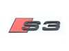 ES#4413890 - 8Y0071804 - S3 Rear Trunk Emblem - Black - Black / Red stick on emblem - Genuine Volkswagen Audi - Audi