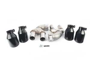 ES#4147593 - 3810-43020 - AWE OE to Quad Tip Conversion Kit - Diamond Black Tips - Convert your OE style tips to this Quad tip setup in Diamond Black! - AWE - BMW