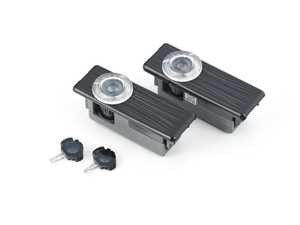 ES#4423496 - 63312468387 - LED Door Projector Puddle Lights Kit - MINI Logo And JCW Logo - Add a MINI logo or JCW Word Logo LED puddle light to your vehicle - Genuine MINI - MINI