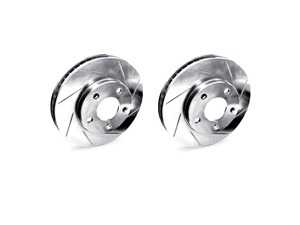 ES#4467938 - 25002-32011 - R1 Concepts Disc Brake Rotor Set - Slotted - Silver Front Pair 12.08" (307x24) - Upgrade to a slotted rotors for improved braking - R1 Concepts - MINI
