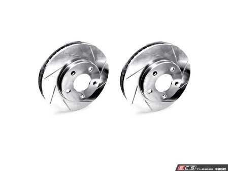 ES#4467927 - 25002-32000 - R1 Concepts Disc Brake Rotor Set - Slotted - Silver Front Pair 10.86" (276x22) - Upgrade to a slotted rotors for improved braking - R1 Concepts - MINI