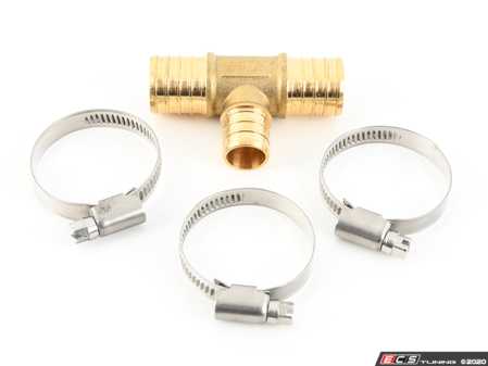 ES#4338585 - 11539845352KT - Coolant Pipe - Return Line T Fitting Repair Kit - Used as a modification to fix the common T fitting - Assembled By ECS - MINI