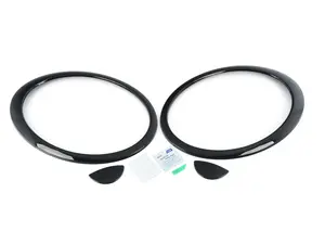 Headlight Trim Covers Gloss Black With Washer Covers - Set