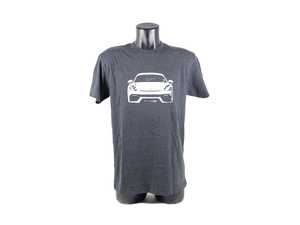 ES#4473332 - AP20.718GT.L - Rendered Collection T-Shirt - Porsche 718 GT4 - Large - Features a plasticharge printing process that removes the pigment of the fabric leaving the rendered graphic - Rennline - Porsche