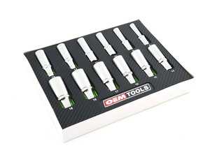 ES#3678214 - OEM23981 - 12 Piece 3/8" Deep Socket Set Metric - Full Set of deep sockets in a foam tray. - OEM Tools - Audi BMW Volkswagen Mercedes Benz MINI Porsche