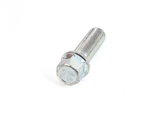 ES#4361384 - S17F39 - Ball Seat Wheel Bolt - 14x1.25x39mm - Priced Each - White zinc coated wheel bolts made with aftermarket wheels in mind. - ECS - BMW MINI