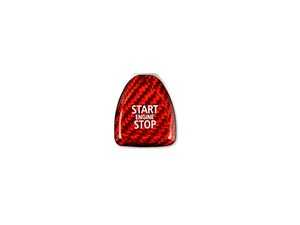 ES#4474058 - StartSTOP1 - Carbon Fiber Start / Stop Toggle Cover - Red - Improved the interior with a carbon fiber look on the center console start/stop - ECS - MINI
