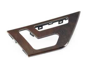 ES#1836299 - 20772015222A02 - Door Mounted Seat Control Trim - Left - Burl Walnut Veneer - Genuine Mercedes Benz - Mercedes Benz