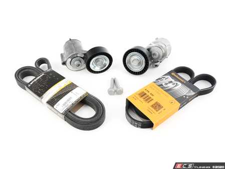 ES#2996796 - 07K145933FKT1 - Accessory Belt Kit - This comprehensive kit includes both tensioners, belts and the hardware to get the job done right - Assembled By ECS - Volkswagen