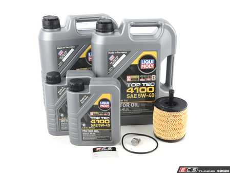 ES#2972855 - V10TDIOILKT1 - Oil Service Kit - Includes Genuine oil filter and Liqui Moly 5w-40 oil - Assembled By ECS - Volkswagen