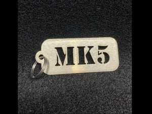 ES#4464937 - 2021096-key5 - MK5 - Keychain - Laser cut .060 stainless keychain. Comes with a stainless split ring. - CJM Industries - Volkswagen