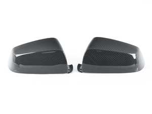 ES#3026106 - 51162167294-295 - Genuine BMW Carbon Fiber Mirror Covers - Set - These Genuine BMW M Performance carbon fiber mirror covers are made of high quality twill weave carbon fiber, and install in minutes. These are not your typical (and inferior) immitation carbon fiber trim which bubble up over time -- these mirror caps are - Genuine BMW - BMW