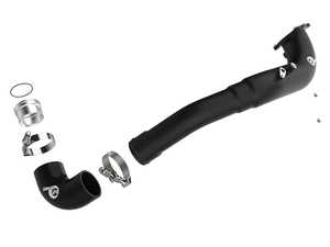 ES#4476333 - 46-20548-B - BladeRunner 2-1/4 IN To 2-3/4 IN Aluminum Hot Charge Pipe Black - Direct replacement for your restrictive plastic charge pipe. Increase flow and performance! - AFE - BMW