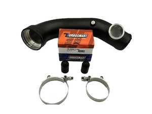 ES#4017021 - VTT-CHARGEPIPE-2 - N54 Charge Pipe And Turbosmart BOV - A plug and play BOV option for your N54. This kit comes with everything you will need to replace your undersized factory DV with a high quality Turbosmart Race port. - Vargas Turbo Technologies - BMW