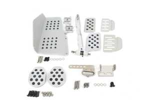 ES#2839183 - A121P6053SLVSLV - Rennline (Rev2) - 4PC Pedal Set - Rubber Grip - Silver Pedals / Silver Extensions - Throttle, Clutch, Brake, Dead Pedal - Rennline - Porsche
