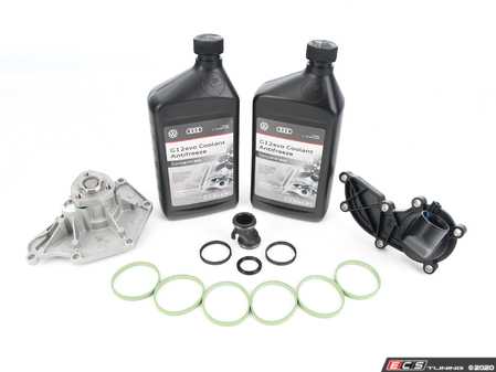 ES#4220535 - 06E121018KT - Water Pump Kit - Includes a new water pump and thermostat - Assembled By ECS - Audi