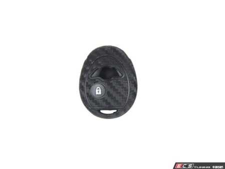 ES#4476469 - Gen1Silicone1 - Carbon Fiber Pattern Soft Silicone Key Fob Cover  - Slip on key cover protector - ECS - MINI