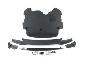 ES#4698467 - LEP-GAMMA-B - Leap Works Molded Front Bumper Spoiler/Splitter - Painted Black - Attached to the stock Cooper S bumper - LEAP - MINI